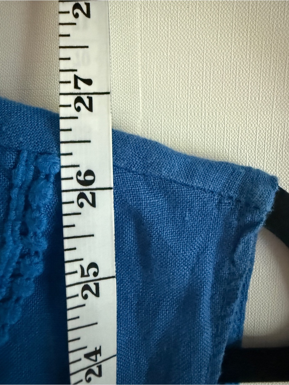 Linen Luv 100% Linen Blue Sleeveless Button Front Blouse Top L - Picture 9 of 9
